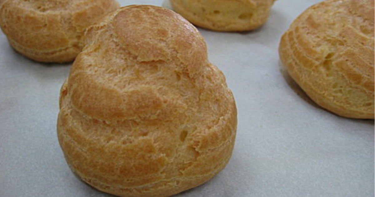 奶油泡芙Puff with custard cream(高筋麵粉配方)(奶油泡芙‧卡士達醬)